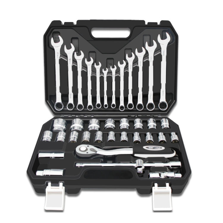 37 PCS Ratchet Wrench Set Car Repair Combination Hardware Toolbox
