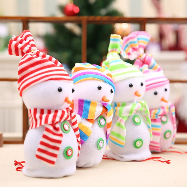 2 PCS Christmas Eve Snowman Doll Apple Gift Bag, Random Style Delivery, Size: 10*25cm