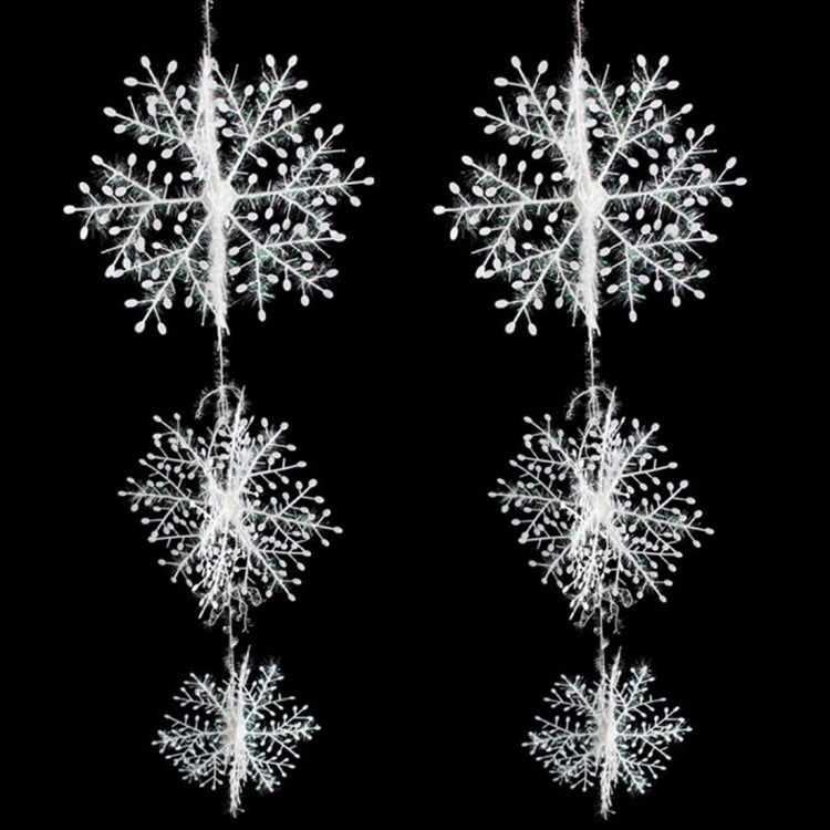 Christmas Decorations Snow Flakes 3D Plastic Snowflake Series Set
