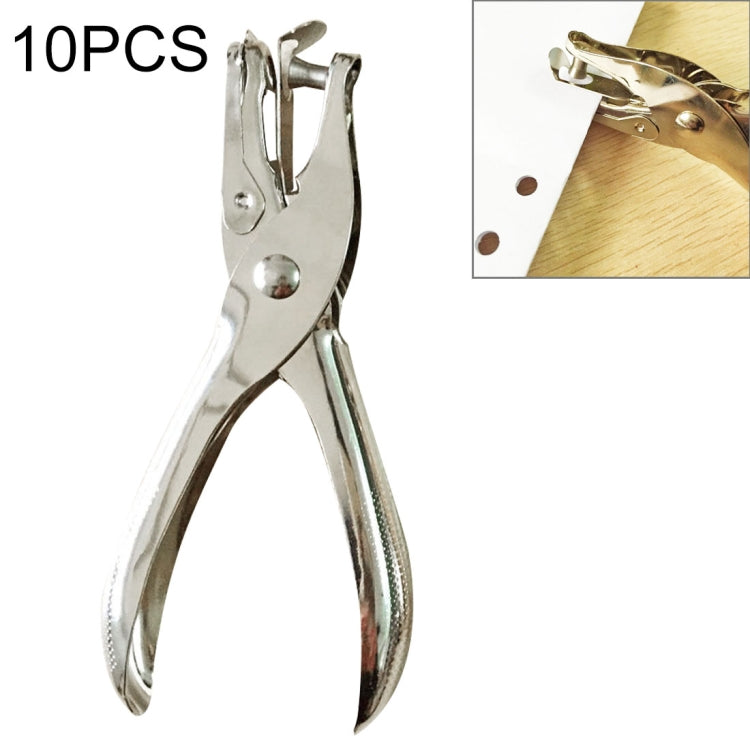 10 PCS Office Metal Single Hole Punching Machine Manual Drilling