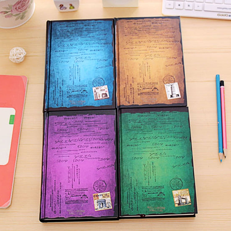 2 PCS Retro Hardback Perfect Binding Notebook Diary Book, Random Color Delivery