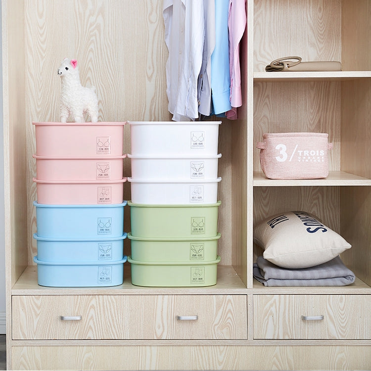 3 PCS / Set Plastic Underwear Socks Storage Box Home Organizer for Small Clothing