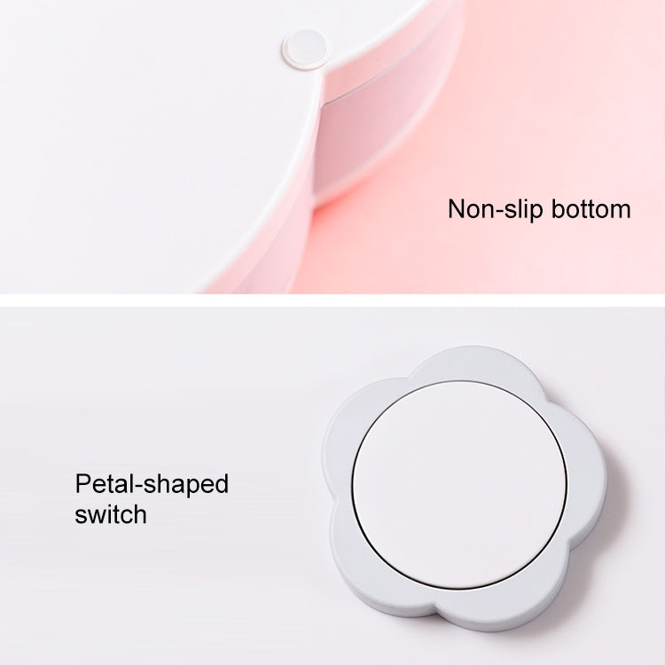 Creative Flowerlike Rotating Candy Tray Lazy Snack Nuts Box (Grey)