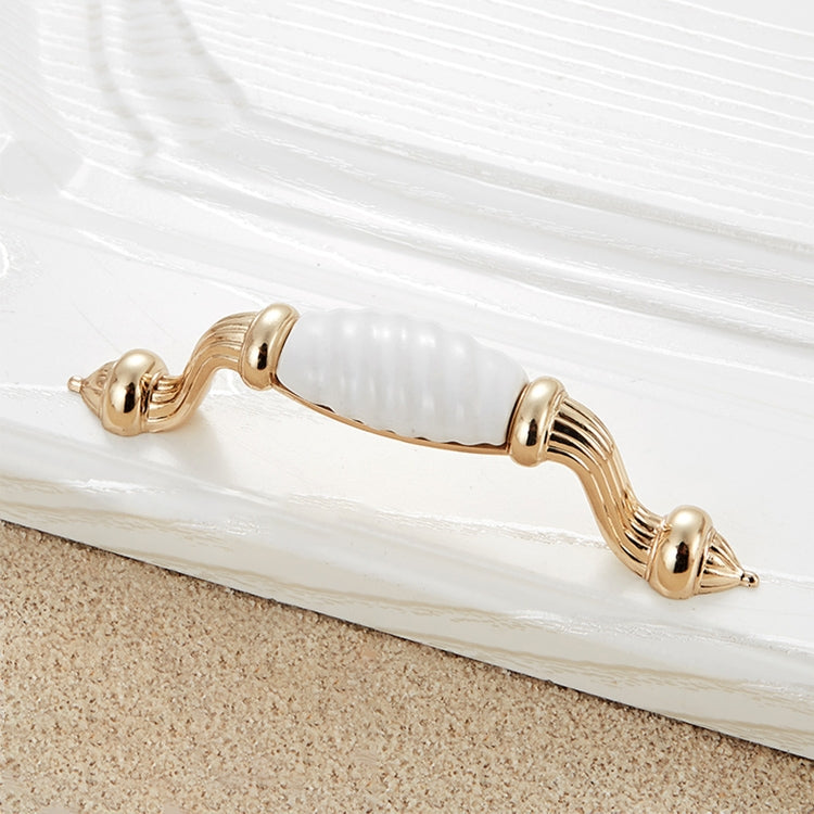 3 PCS 5003-96 Gold Imitated Zinc Alloy Ceramic Handle for Cabinet Wardrobe Drawer Door, Hole Spacing: 96mm