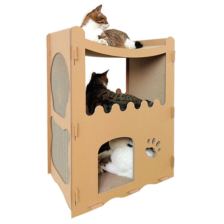 CP-252 Cat Western-style House Corrugated Paper Cat Scratch Board Cat Litter Grinding Claw Toy