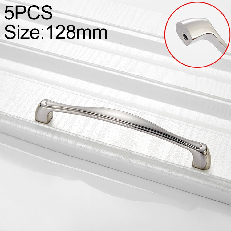 5 PCS 4092-128 Double White Zinc Alloy Cabinet Drawer Door Handle