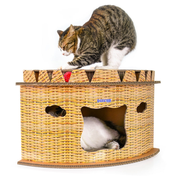 CP-202 Corner Sector Cat house Cat Litter Corrugated Paper Cat Scratch Board Grinding Claw Toy
