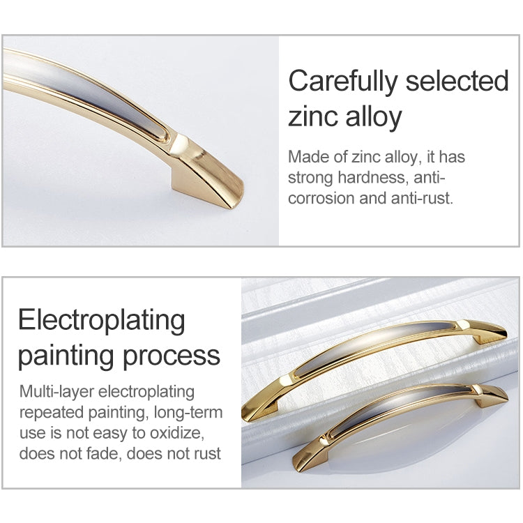 5 PCS 4092-128 Double Gold Zinc Alloy Cabinet Drawer Door Handle