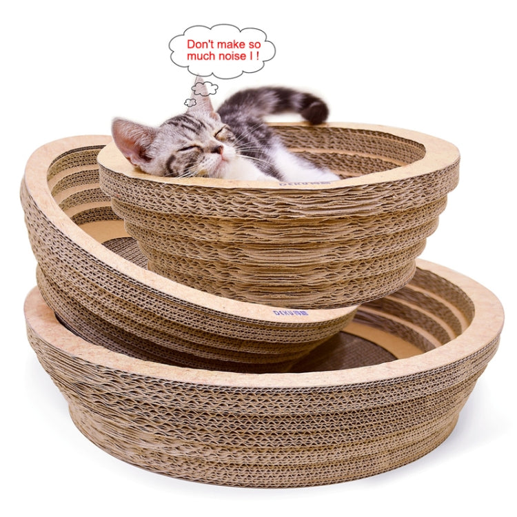 CP-090 Bowl-shaped Corrugated Paper Cat Scratch Board Cat Litter Grinding Claw Toy, Outer Diameter: 33.5cm