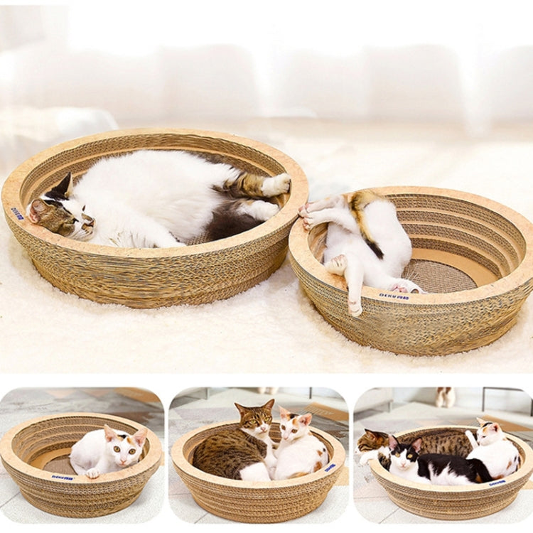 CP-090 Bowl-shaped Corrugated Paper Cat Scratch Board Cat Litter Grinding Claw Toy, Outer Diameter: 33.5cm