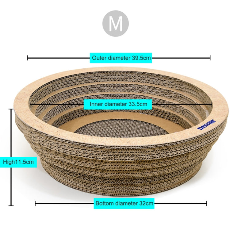 CP-090 Bowl-shaped Corrugated Paper Cat Scratch Board Cat Litter Grinding Claw Toy, Outer Diameter: 39.5cm