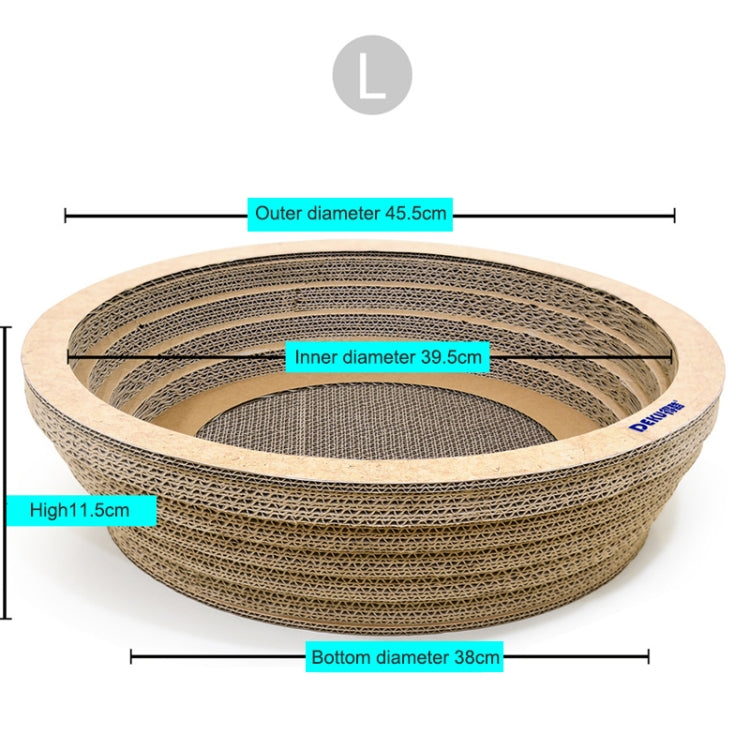 CP-090 Bowl-shaped Corrugated Paper Cat Scratch Board Cat Litter Grinding Claw Toy, Outer Diameter: 45.5cm