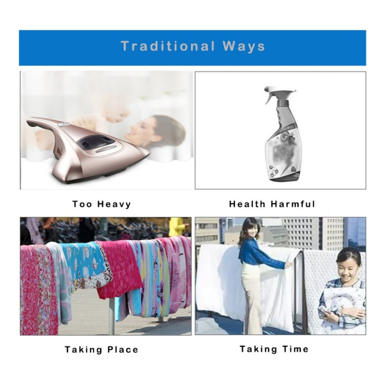 Household Wireless Ultrasonic Deodorizer Vacuum Cleaner Dust Mite Controller(Black)