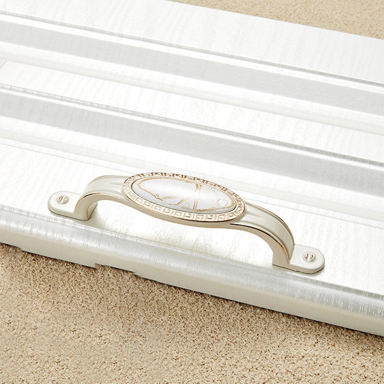 3 PCS 5008-96 Ivory White Marble Cabinet Drawer Zinc Alloy Ivory White Jade Handle