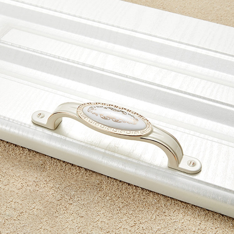 5 PCS 5008-96 Ivory White Classical Gold Cabinet Drawer Zinc Alloy Ivory White Jade Handle