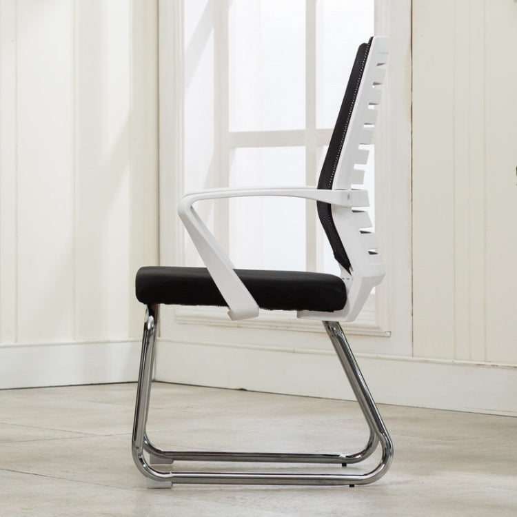 Home Leisure Computer Chair Office Staff Conference Chair White Frame Fixed Chair