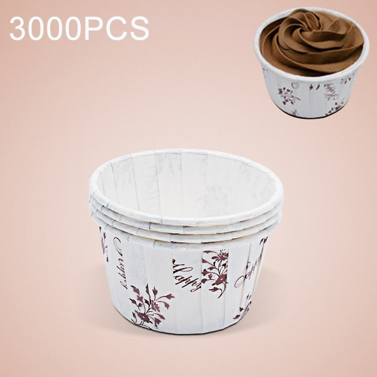 3000 PCS Flower Pattern Round Lamination Cake Cup Muffin Cases Chocolate Cupcake Liner Baking Cup, Size: 5 x 3.8 x 3cm