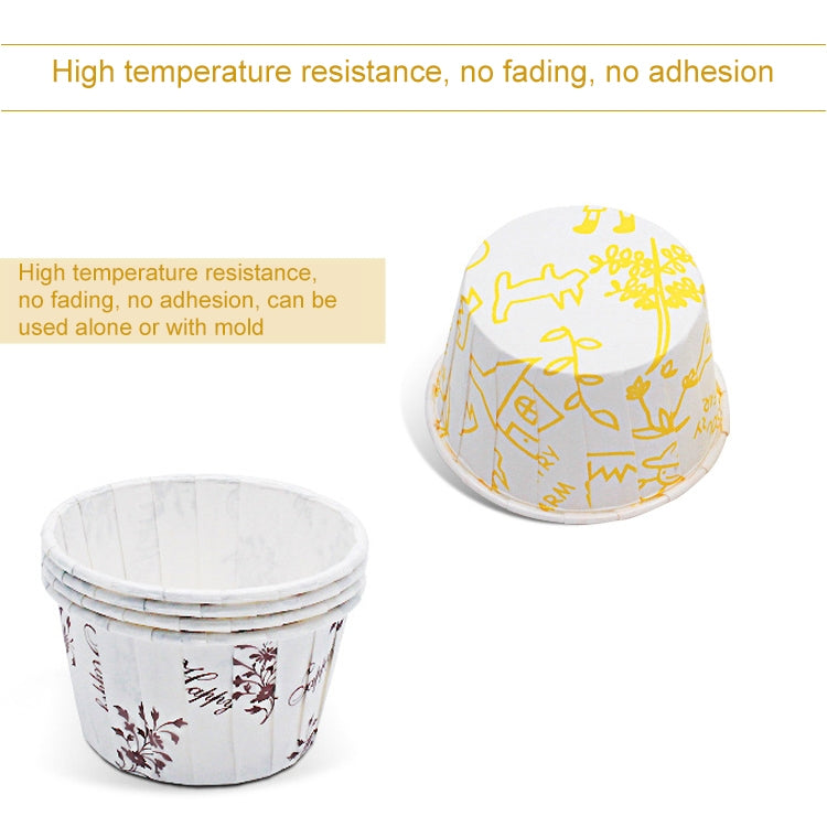 3000 PCS Flower Pattern Round Lamination Cake Cup Muffin Cases Chocolate Cupcake Liner Baking Cup, Size: 5 x 3.8 x 3cm