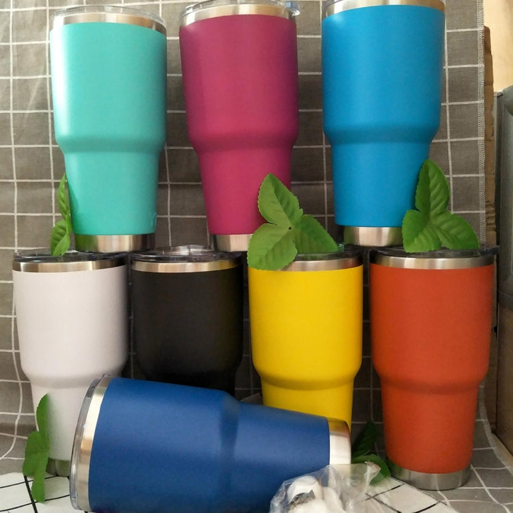 887ml European and American Style Stainless Steel Car Cup, Random Color Delivery