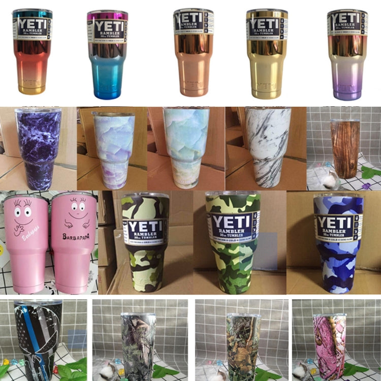 887ml European and American Style Stainless Steel Car Cup, Random Color Delivery