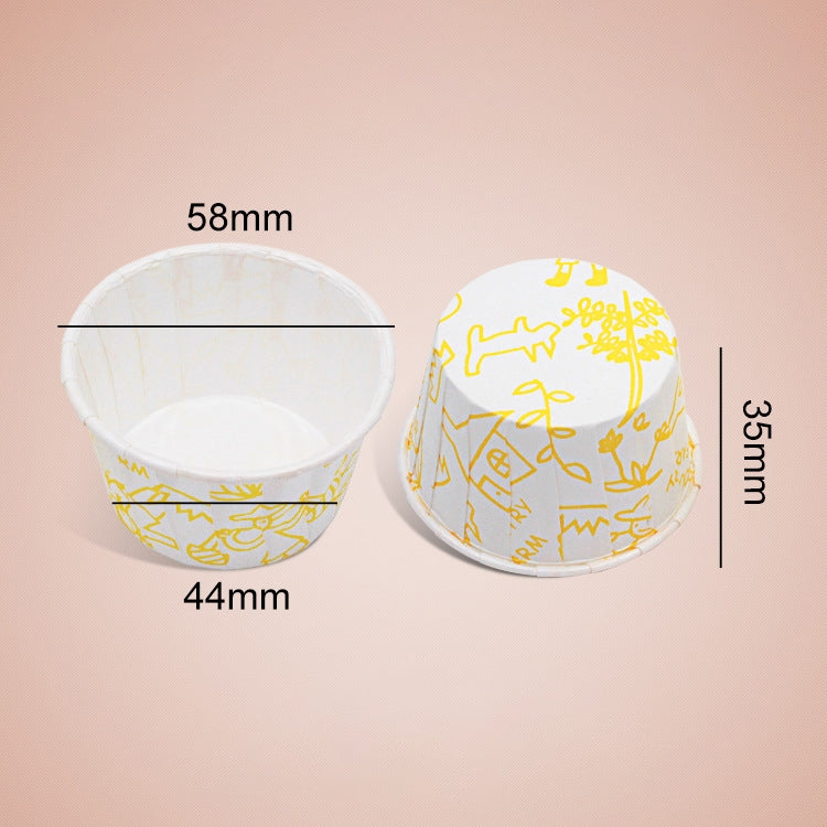 3000 PCS Flower Pattern Round Lamination Cake Cup Muffin Cases Chocolate Cupcake Liner Baking Cup, Size: 5.8 x 4.4 x 3.5cm