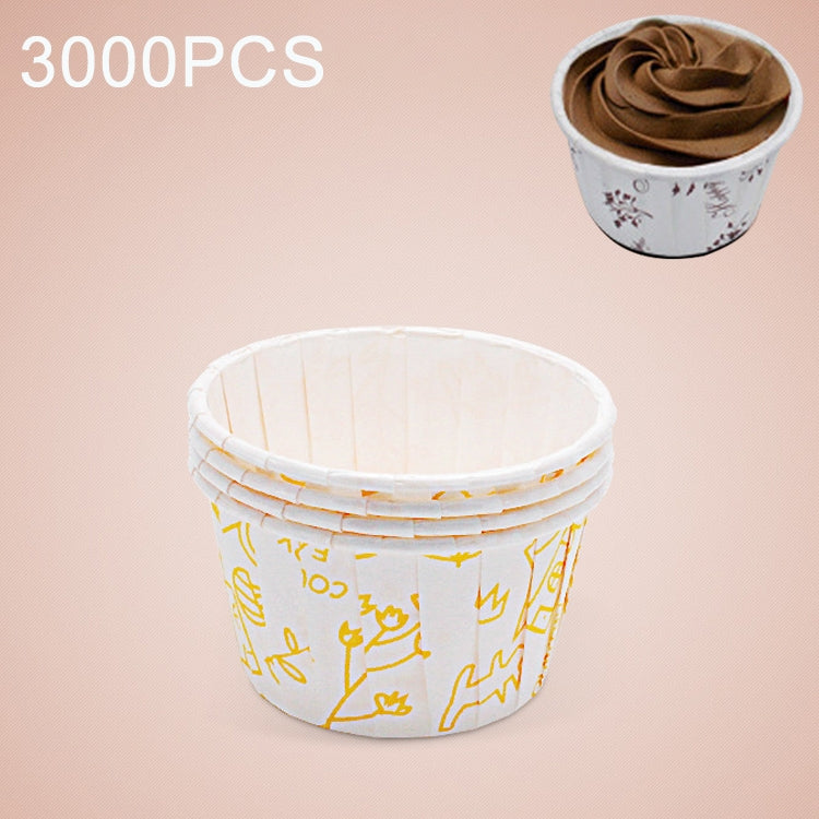 3000 PCS Flower Pattern Round Lamination Cake Cup Muffin Cases Chocolate Cupcake Liner Baking Cup, Size: 5.8 x 4.4 x 3.5cm