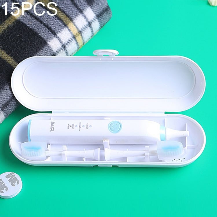 2 PCS Portable Universal Electric Toothbrush Toothpaste Travel Carry Heart Buckle Storage Box for Philips / Braun / Panasonic (White)