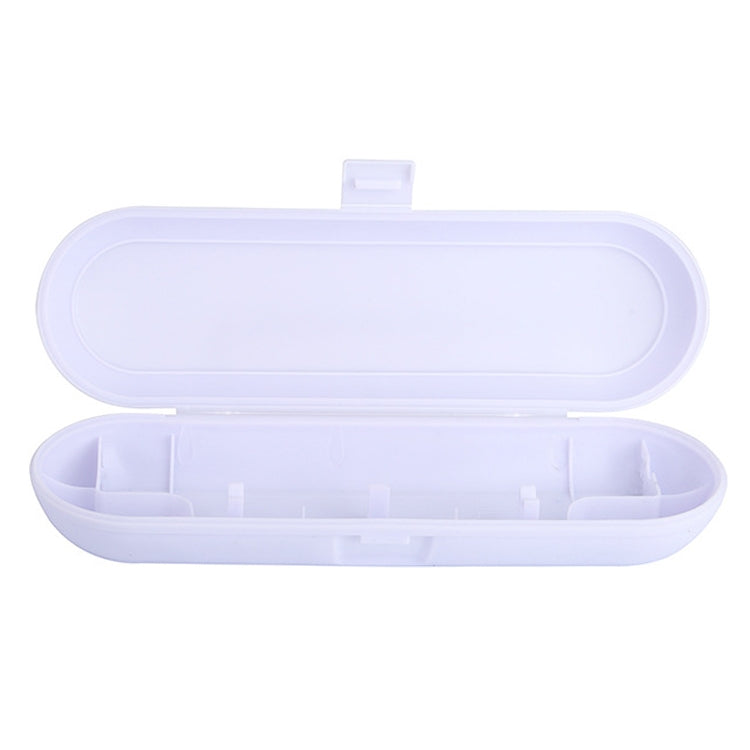 2 PCS Portable Universal Electric Toothbrush Toothpaste Travel Carry Heart Buckle Storage Box for Philips / Braun / Panasonic (White)