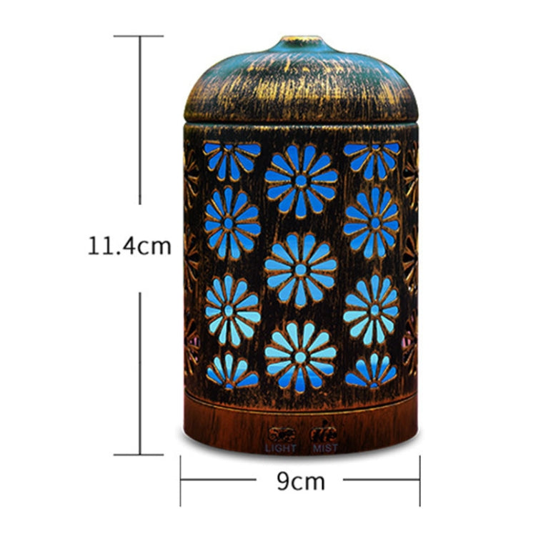 Hollow-out Carved Iron Aromatherapy Machine Ultrasonic Humidifier Automatic Alcohol Sprayer with Night Light, Capacity: 200mL,