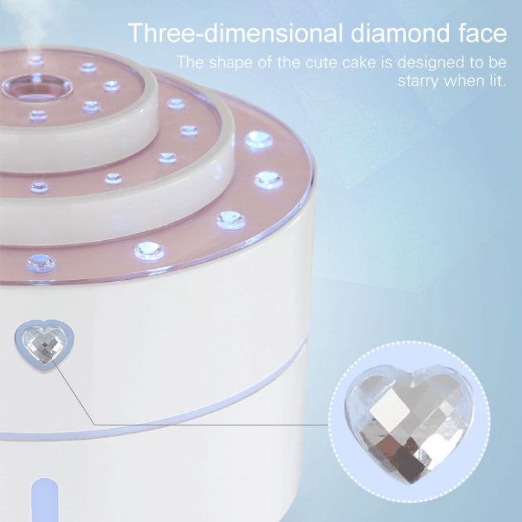 Diamonds Humidifier Desktop Car Night Light USB Sprayer Automatic Alcohol Sprayer, Capacity: 260mL, Battery Version