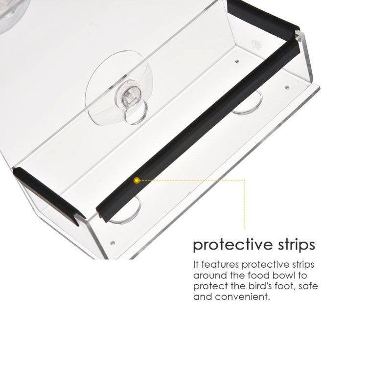 Creative Transparent Plexiglass Square Box Bird Feeder