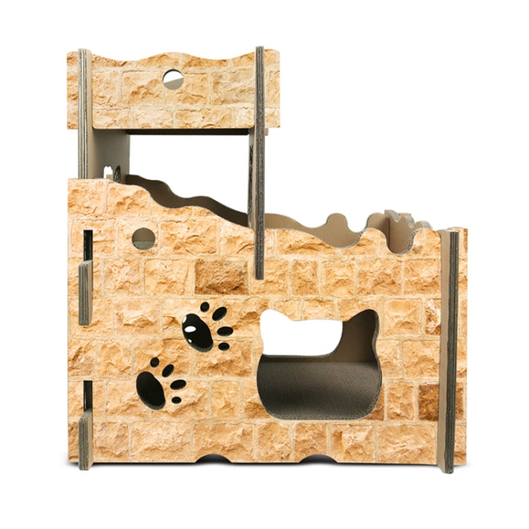 CP-199 Castle Style Cat Litter Corrugated Paper Cat Scratch Board Grinding Claw Toy