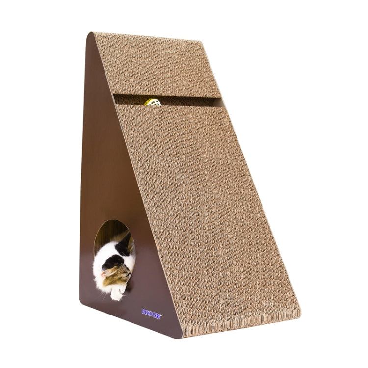 Triangular Wall bell Corrugated Paper Cat Scratch Board Cat Litter Grinding Claw Toy