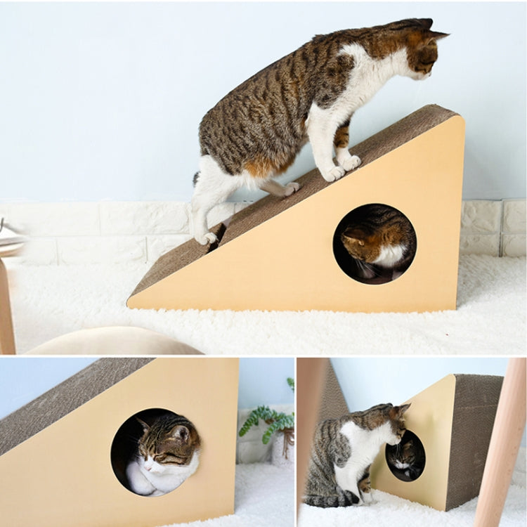 Triangular Wall bell Corrugated Paper Cat Scratch Board Cat Litter Grinding Claw Toy