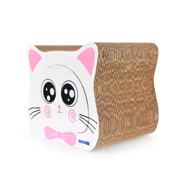 2 in 1 Ox-eyed Cathead Corrugated Paper Cat Scratch Board Cat Grinding Claw Toy