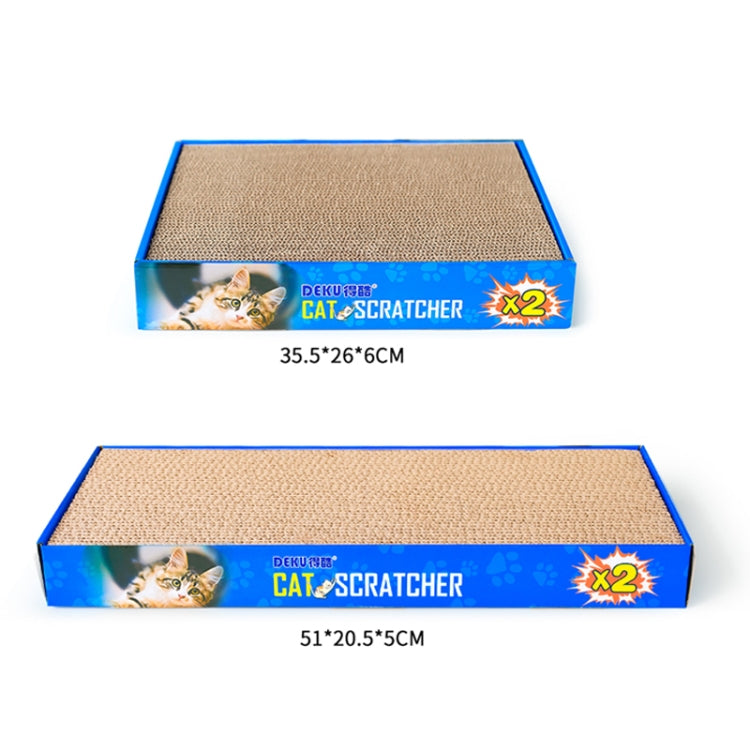 CP-047 2 in 1 Rectangle Flatbed Shaped Corrugated Paper Cat Scratch Board Cat Grinding Claw Toy