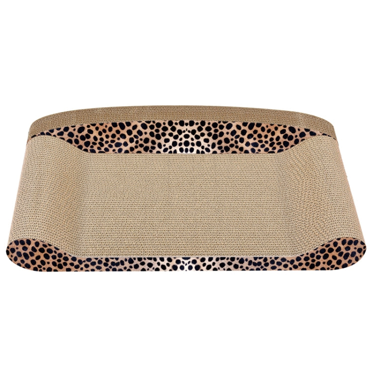 CP-016 Leopard Sofa Corrugated Paper Cat Scratch Board Grinding Claw Toy, Size: 60.5x28.2x14cm