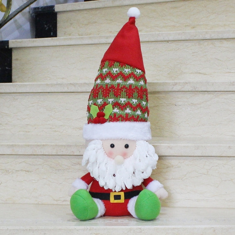 Large Size Sitting Style Christmas Home Decoration Santa Claus Doll