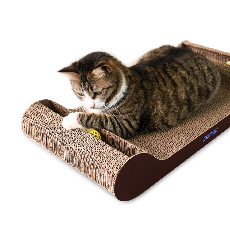 CP-016 Bell Ball Sofa Corrugated Paper Cat Scratch Board Grinding Claw Toy, Size: 60.5x25x9.5cm