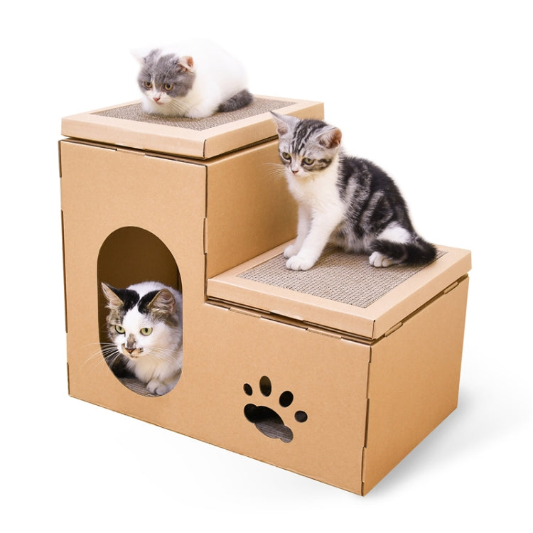 CP-088 Double Ladder Corrugated Paper Cat Scratch Board Cat Litter Claw Toy Cat Pet Supplies