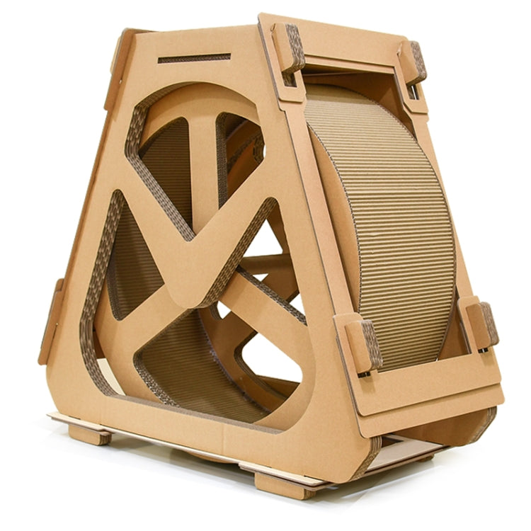 Water Wheel Ferris Shaped Cat Climber Corrugated Paper Cat Scratch Board Grinding Claw Toy, Size: 61x58x29cm