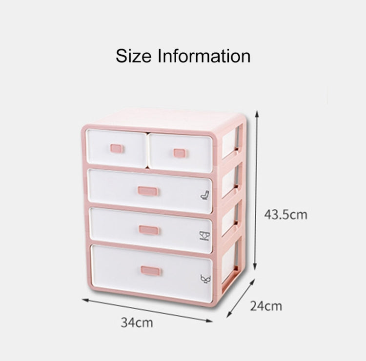 4 Layer Underwear Storage Box Plastic Drawer Home Organizer for Small Clothing and Objects