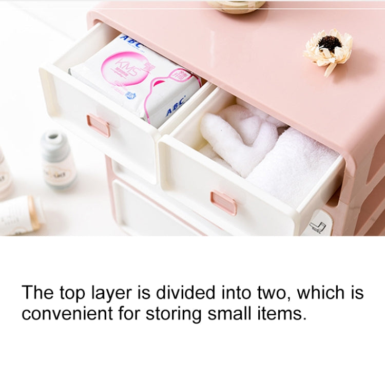 4 Layer Underwear Storage Box Plastic Drawer Home Organizer for Small Clothing and Objects