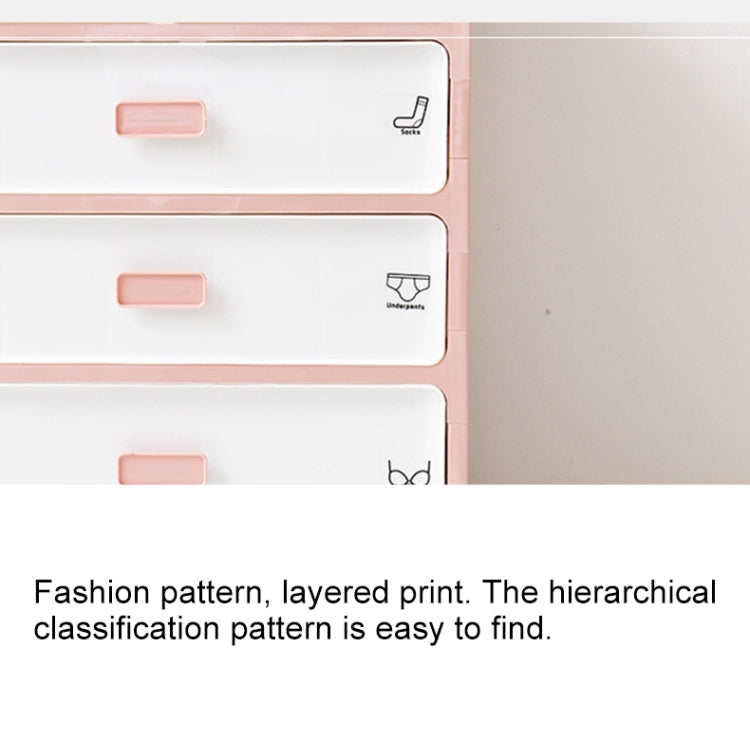 4 Layer Underwear Storage Box Plastic Drawer Home Organizer for Small Clothing and Objects