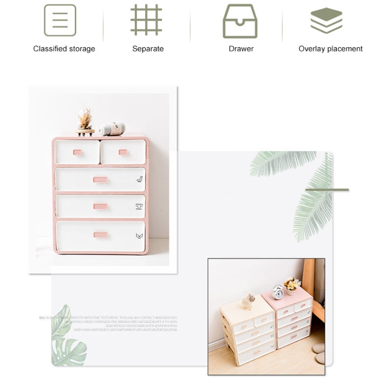 4 Layer Underwear Storage Box Plastic Drawer Home Organizer for Small Clothing and Objects