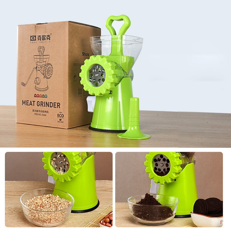B266 Household Stainless Steel Manual Meat Grinder(Green)