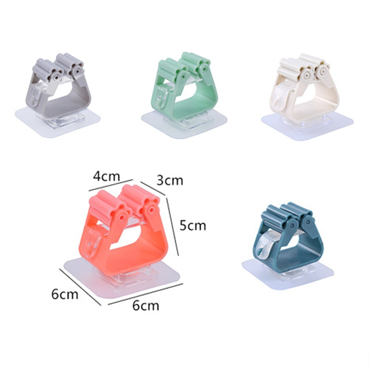 2pcs Wall-mounted Mop Storage Hooks No-stick Stick Kitchen Bathroom Brush Storage Tools