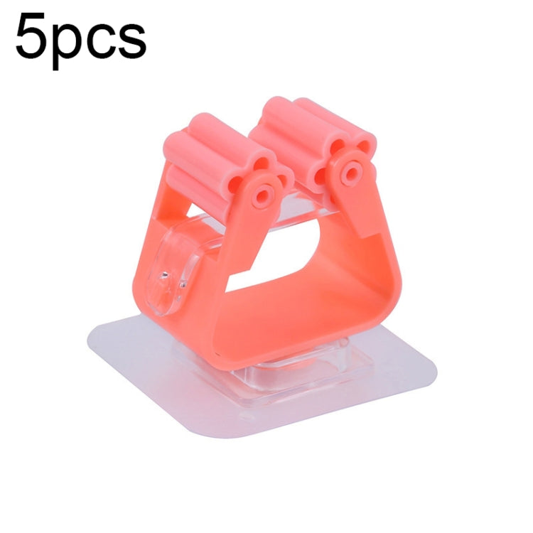 2pcs Wall-mounted Mop Storage Hooks No-stick Stick Kitchen Bathroom Brush Storage Tools