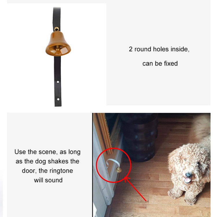 2 PCS Retro Christmas Bell Metal Wall Bells Pet Dog Training Doorbell Home Decor