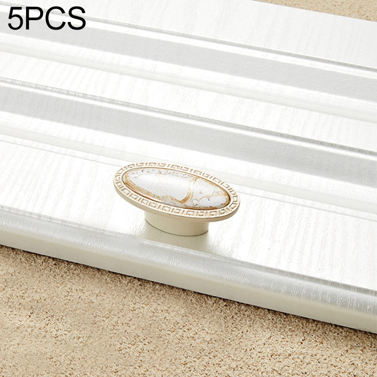 5 PCS 5008-single Ivory White Marble Cabinet Drawer Zinc Alloy Ivory White Jade Handle